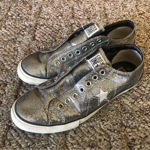 Sequin Converse Slip Ons
